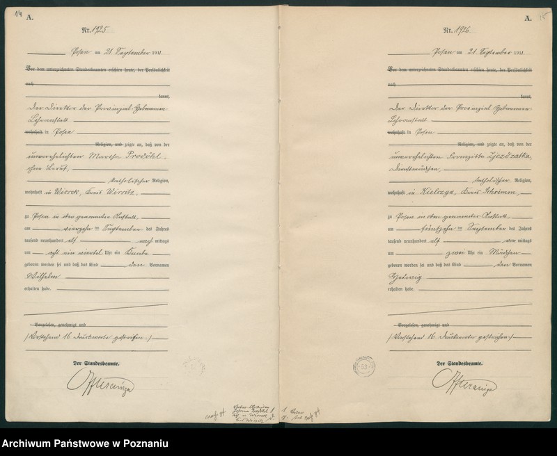 Obraz 10 z jednostki "Księga miejscowa urodzeń tom V [Rejestr główny urodzeń]"