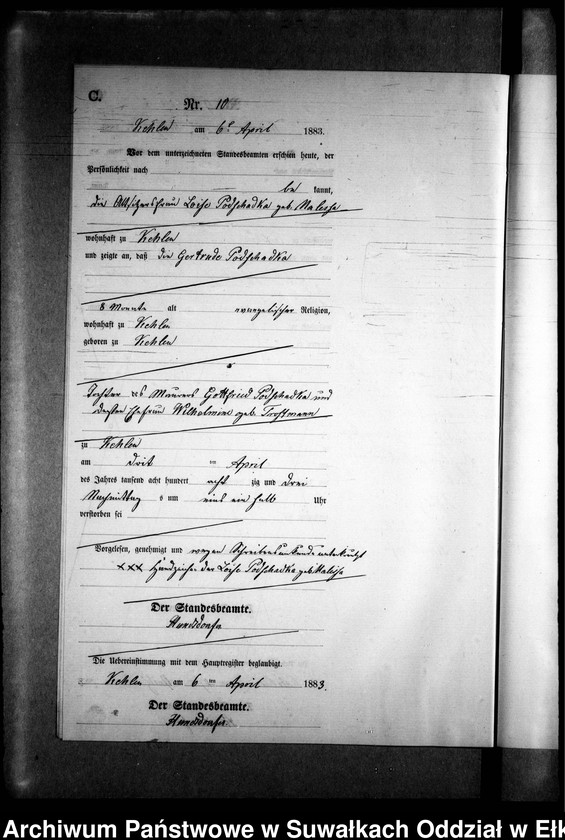 image.from.unit.number "Sterbe-Neben-Register des Preussischen Standes-Amtes Kehlen Kreis Angerburg"