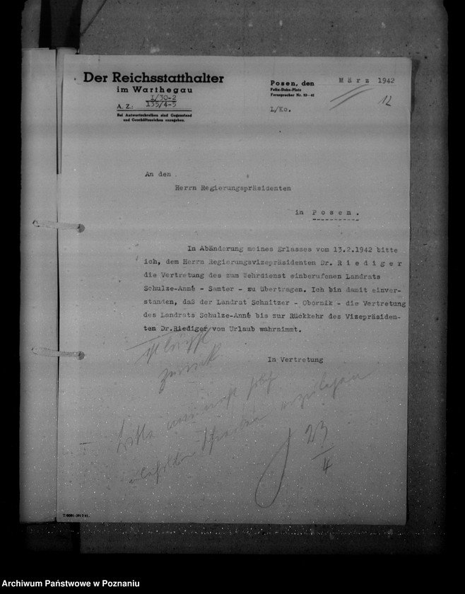 Obraz 16 z jednostki "Służba wojskowa landratów, Reg. Posen"