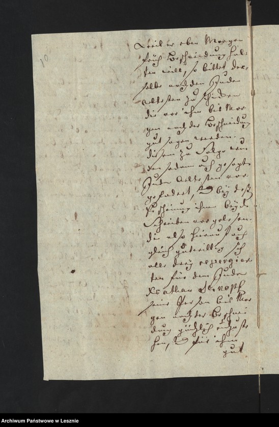 Obraz 12 z jednostki "[Akta in Sachen des zu Storchnest auf Requisition des Magistrats zu Breslau vom 24 März 1801 verhafteten, darfur gebrachten und nach Breslau transportierten allhiesigen Schutzjuden Nathan Knoff]"