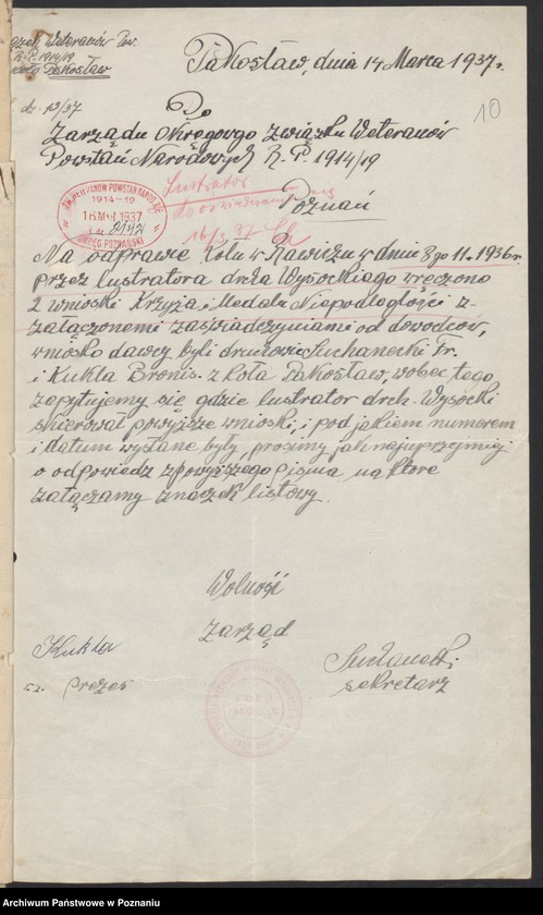 Obraz 13 z jednostki "Pakosław, powiat Rawicz - akta koła."