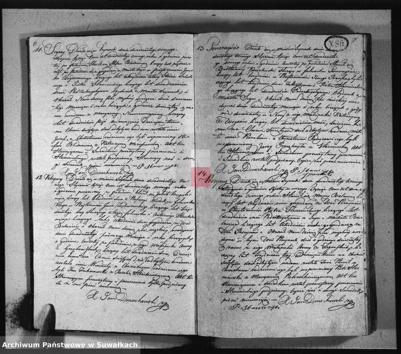 image.from.unit.number "Akta urodzonych, umarłych i zaślubionych w roku 1828 parafij seyneńskiey"