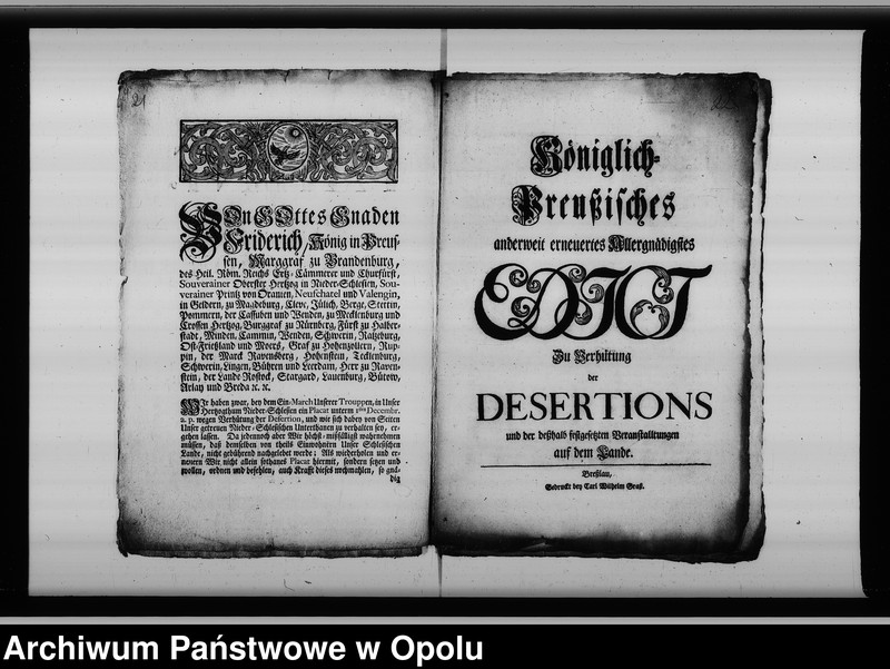Obraz 16 z jednostki "Acta des Magistrats zu Oppeln betreffend Kgl. Preuss. Patent dass zu Verhütung der Desertion Alle und Jede welche etc."