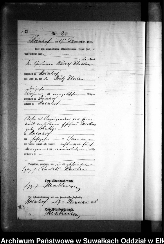 image.from.unit.number "Sterbe-Neben-Register des Preussischen Standes-Amtes Gr. Strengeln Kreis Angerburg"