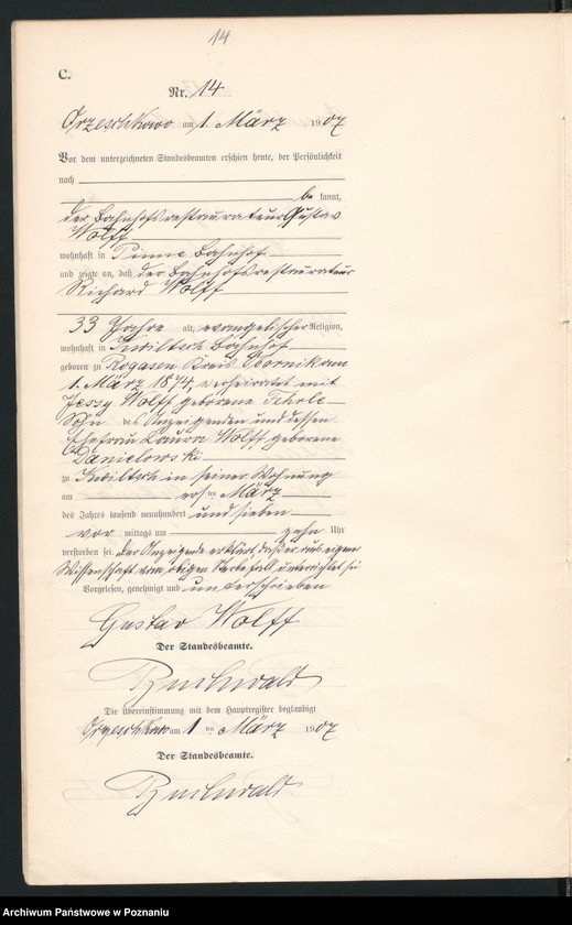 Obraz 17 z jednostki "Sterbe-Neben-Register"