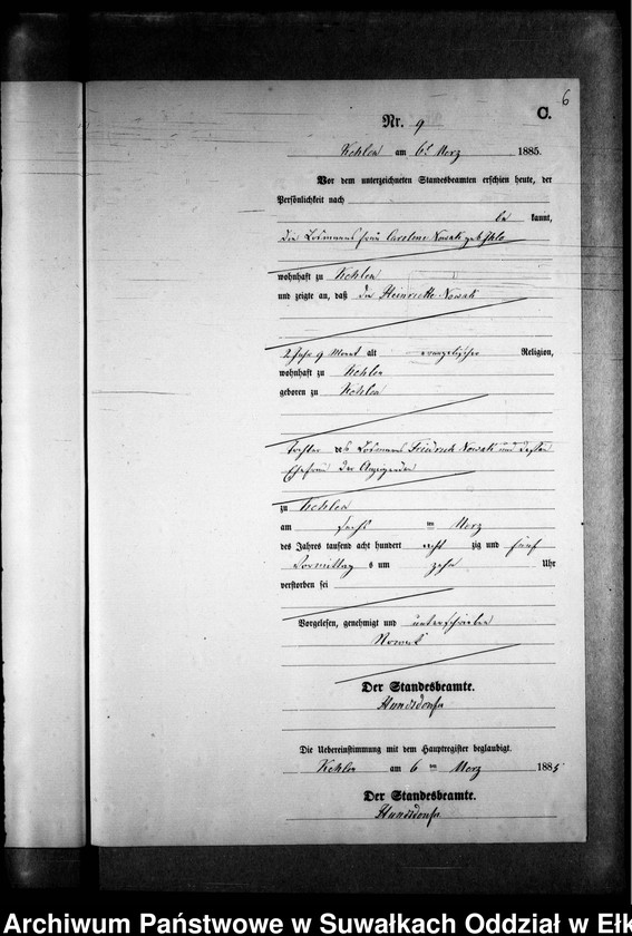 image.from.unit.number "Sterbe-Neben-Register des Preussischen Standes-Amtes Kehlen Kreis Angerburg"