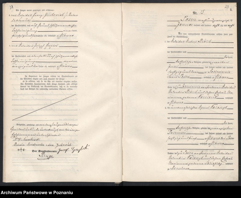 Obraz 17 z jednostki "Księga małżeństw"