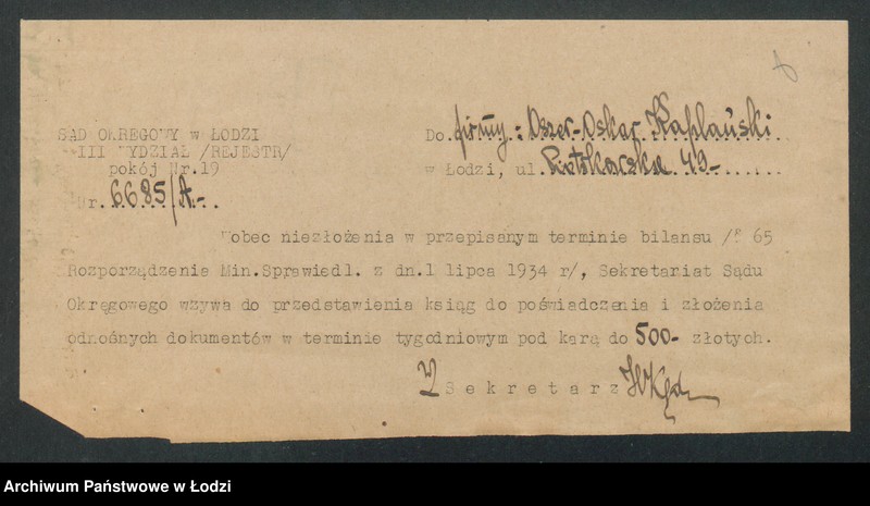 Obraz 10 z jednostki "Oszer-Oskar-Kapłański- kupno i sprzedaż materiałów włókienniczych"