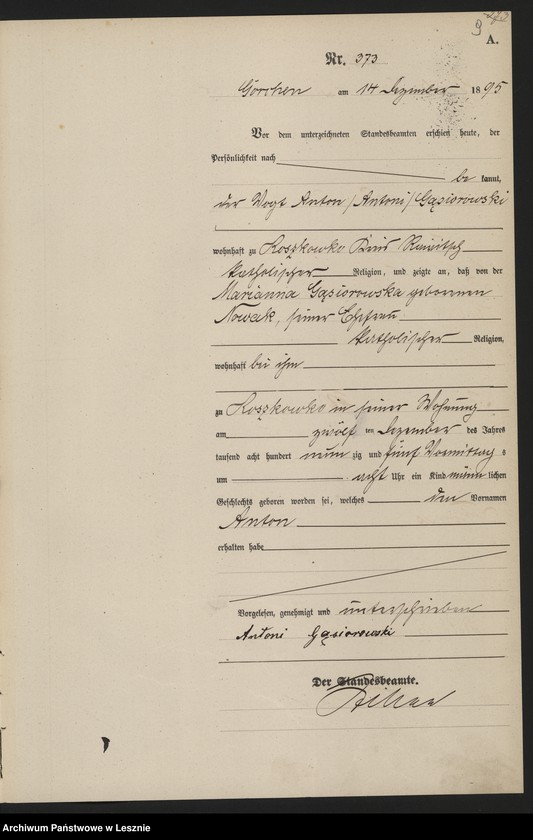 Obraz 12 z jednostki "[Księga urodzeń]"