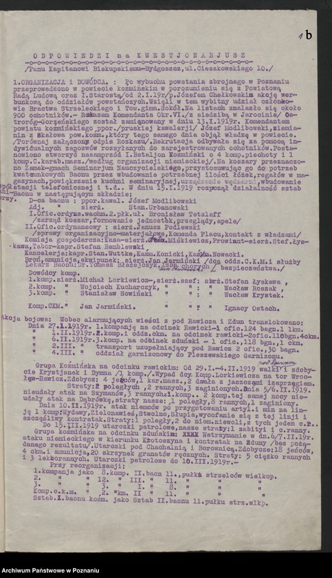 Obraz 5 z jednostki "I Baon Koźmiński Towarzystwa Powstańców w Koźminie [historia, fotografie oraz spis członków]"