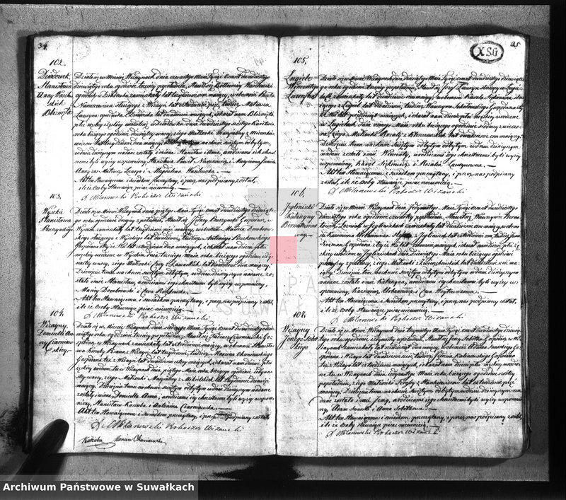 image.from.unit.number "Duplikat parafij wiżaynskiey z roku 1829"
