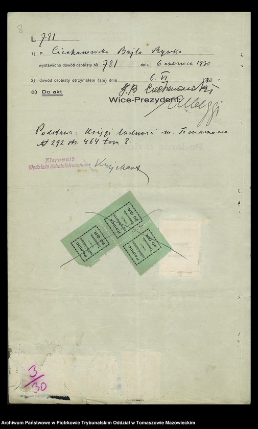 Obraz 11 z jednostki "Akta dowodów osobistych. Tom II-gi"