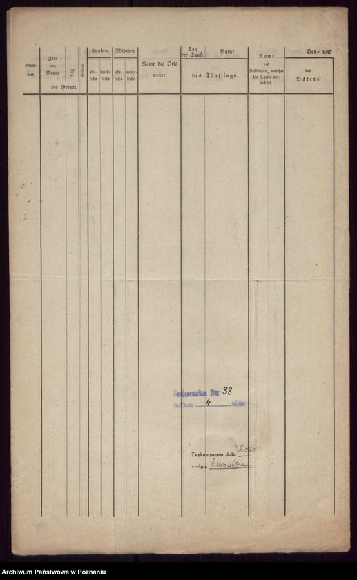 Obraz 5 z jednostki "Duplikat des Taufregisters"