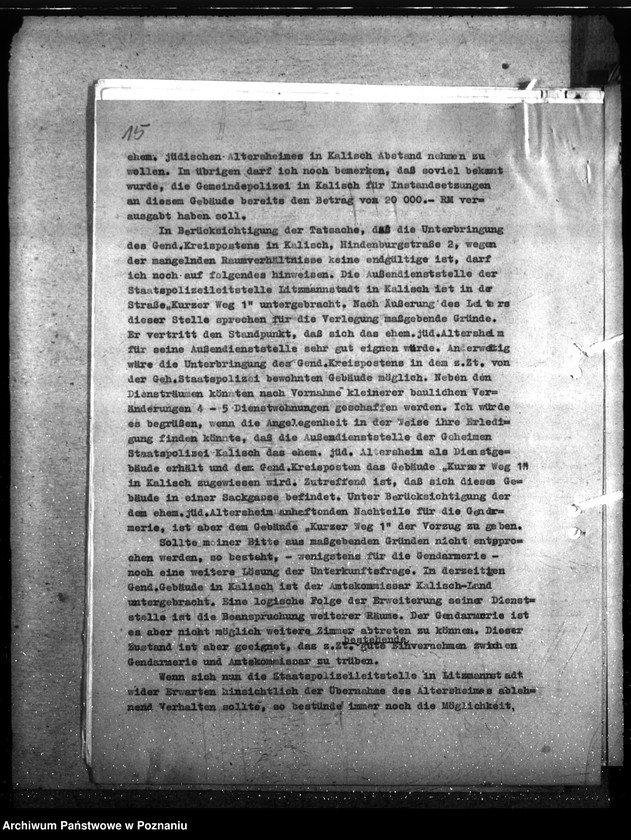 Obraz 19 z jednostki "Allgemeine Unterkunftsfragen (Dienststellen) in Litzmannstadt"