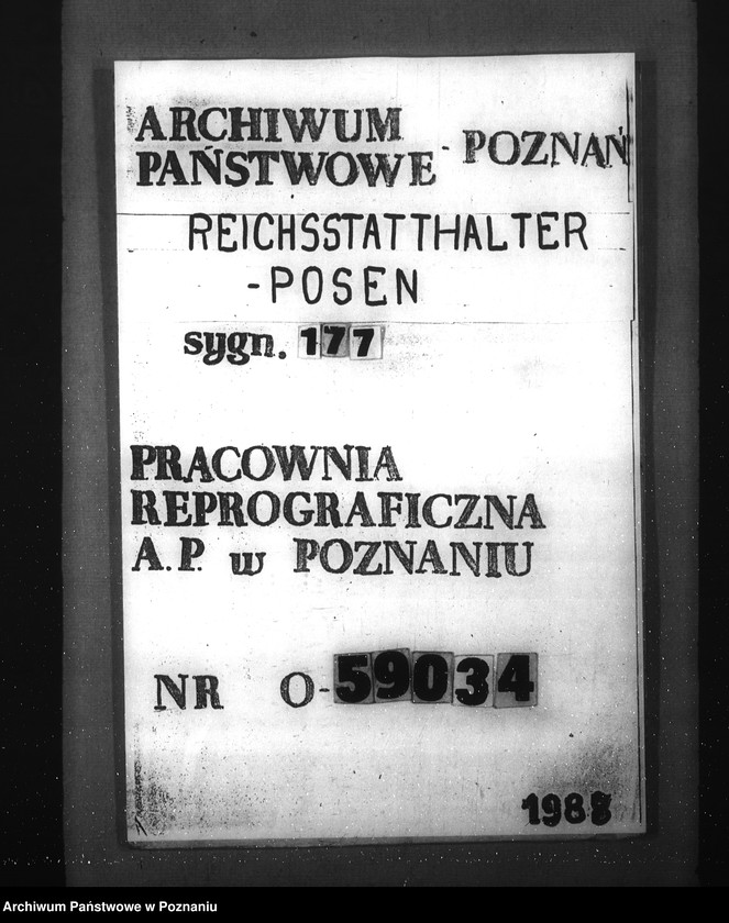 Obraz 1 z jednostki "Aufbau der Registraturen bei den Amtskommissaren"