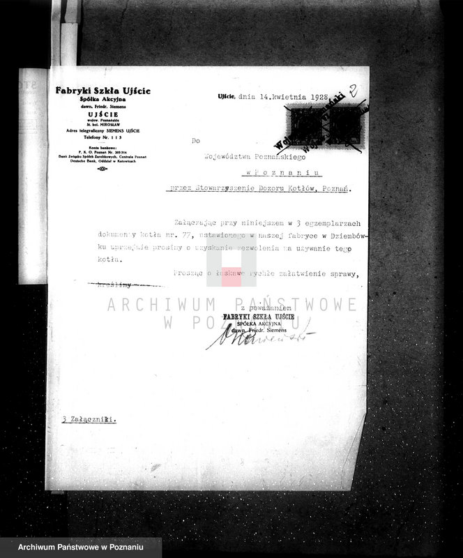 Obraz 6 z jednostki "Huta Szkła w Ujściu kocioł nr fabryczny 77, woj. 6165"