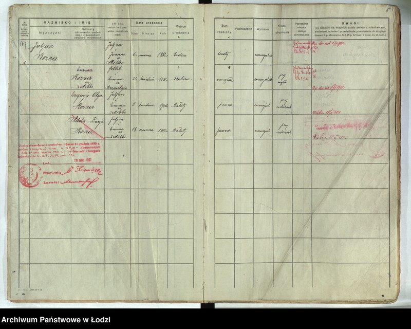 Obraz 4 z jednostki "[Księga ludności stałej m. Łodzi guberni piotrkowskiej - Dzielnicy Bałuty nr domu 167-195]"
