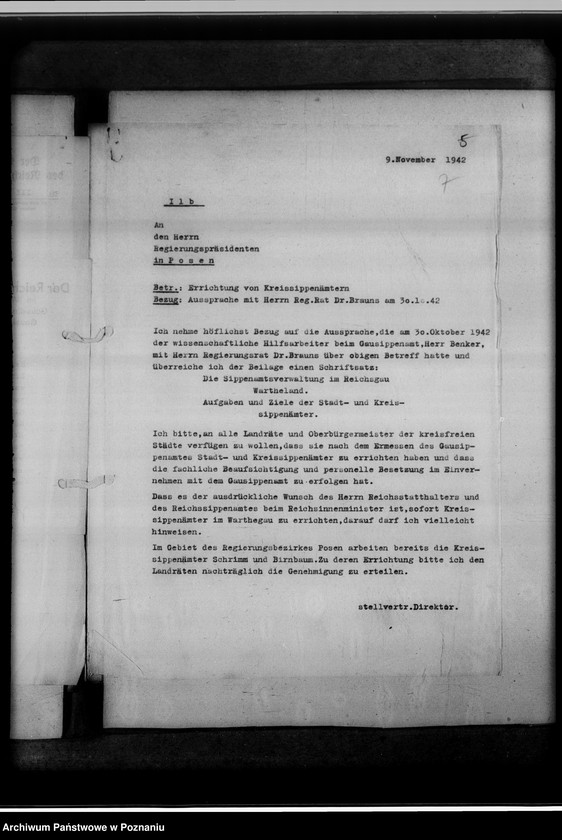 Obraz 11 z jednostki "Kreissippenämter. Allgemeines betreff: Allgemeiner Schriftverkehr"