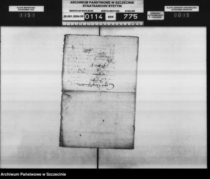 image.from.unit.number "Magnus v. Horn zu Ranzin / Joachim v. Behr zu Schlagtow, Balzer v. Heyden zu Kartlow und Klaus v. Holstein [Holste] zu Passow: Bürgerschaftsschuld, Einweisung in den Hornschen Hof. Zu Büssow."