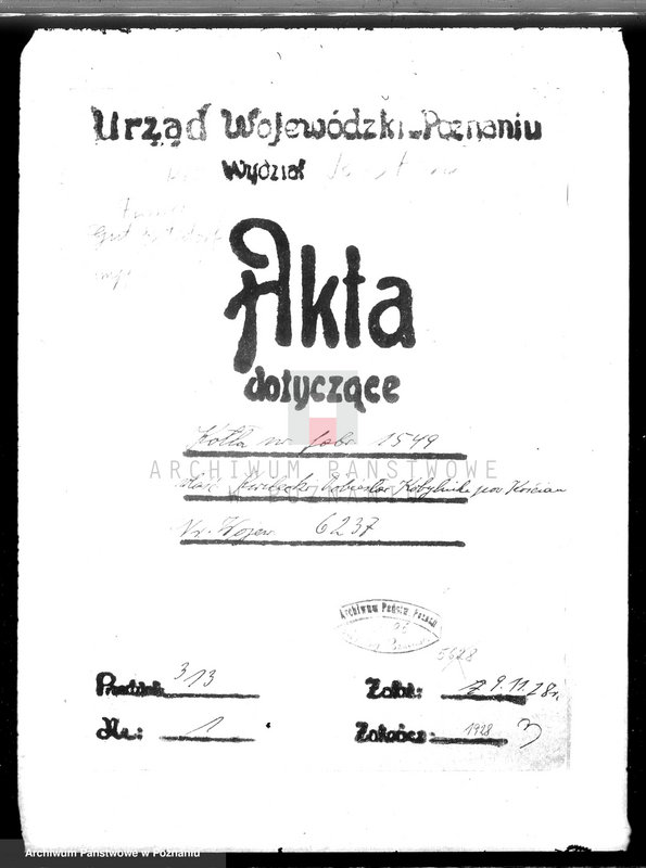 Obraz 4 z jednostki "Dominium Kobylniki pow. kościański - własność D. Kwilecki nr woj. kotła 6237"