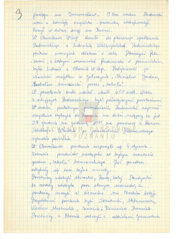 Obraz 10 z jednostki "Relacje i wspomnienia dotyczące powstania wielkopolskiego w Obornikach, powiat Oborniki, województwo poznańskie i okolicy."