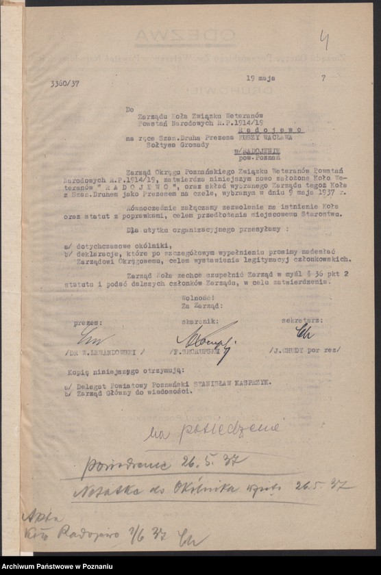 Obraz 8 z jednostki "Radojewo, powiat Poznań - akta koła."