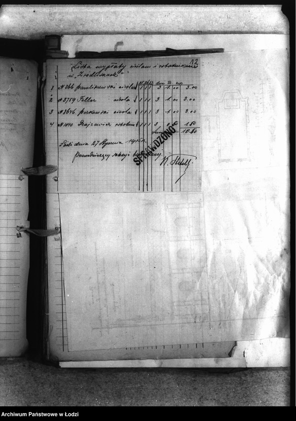 Obraz 15 z jednostki "Listy płacy [robotników pracujących przy robotach budowlanych]"