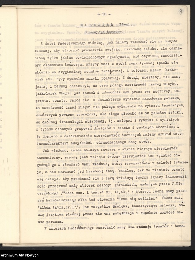image.from.unit.number "Stosunek Dzieł Paderewskiego do muzyki ludowej. Studyum analityczne (Napisała Helena Windakiewiczowa, "Echo muzyczne", Warszawa)"