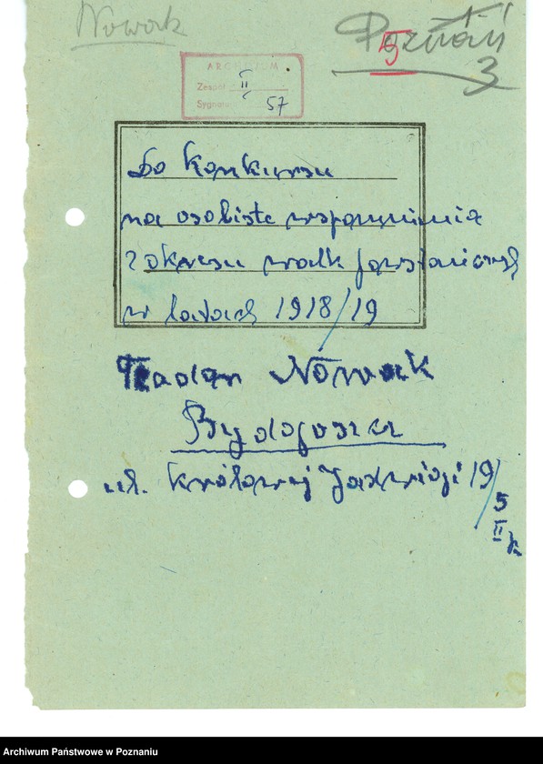 Obraz 12 z jednostki "Relacje i wspomnienia dotyczące powstania wielkopolskiego: 1. Poznań, część lV /autorzy relacji od N - S/."