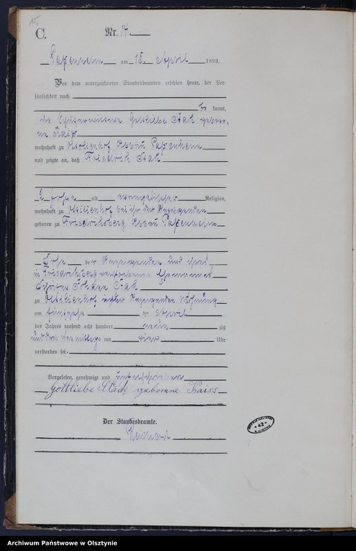 image.from.unit.number "Sterbe-Haupt-Register Nr 1 - 41"