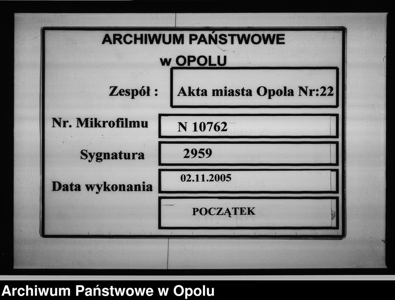 Obraz 1 z jednostki "Acta specialia des Magistrats zu Oppeln über die Herstellung der schadhaften Mauer um dem Apotheker Hemsalechschen Garten. de Anno 1838"