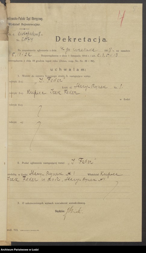 Obraz 7 z jednostki "Icek Feder- sprzedaż skóry"