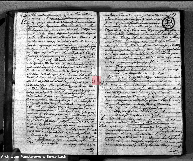 image.from.unit.number "Księga Aktów Cywilnych Małżeństwa Gminy Leypuńskiej od Dnia pierwszego Maja 1808 zaczęta y do końca Dnia 1-o Maja 1809 R-u ukończona"