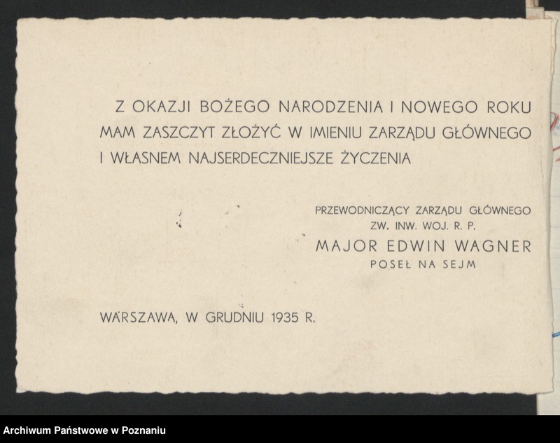 Obraz 10 z jednostki "Korespondencja ogólna Związku Weteranów Powstań Narodowych Rzeczypospolitej Polski."