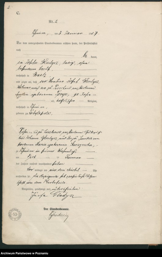 Obraz 5 z jednostki "Sterbe-Haupt-Register"
