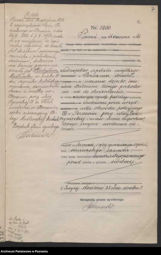 Obraz 9 z jednostki "Księga miejscowa zgonów tom III [Rejestr główny zgonów]"