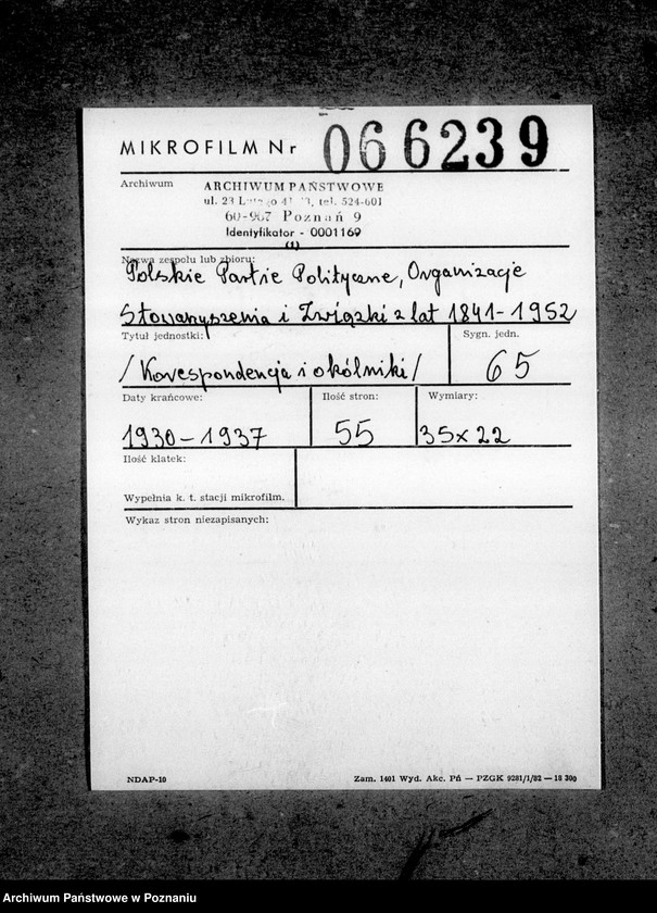 Obraz 2 z jednostki "Korespondencja, okólniki"