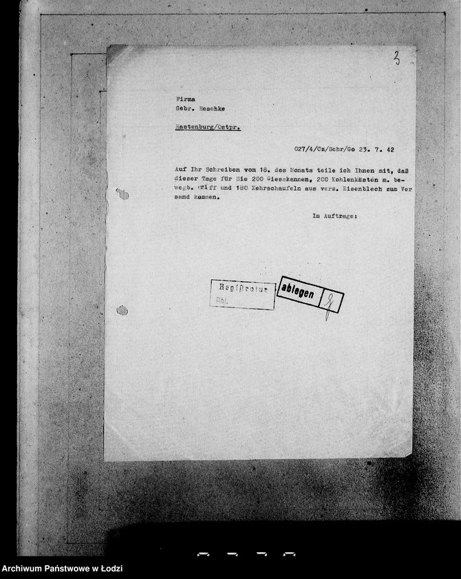 Obraz 7 z jednostki "[Korespondencja z urzędami, instytucjami i firmami] Lit.Rel-Ry."