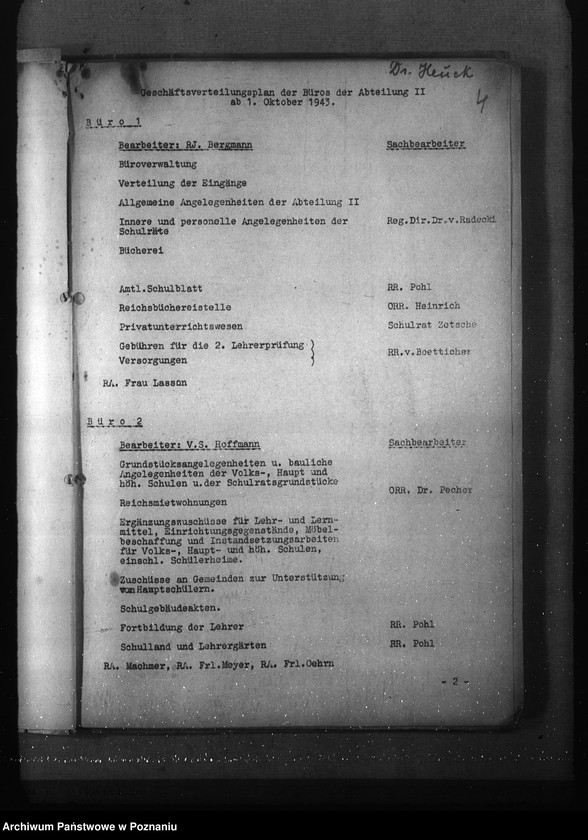 Obraz 8 z jednostki "Podziały czynności w wydziałach oraz przybudówkach urzędu namiestnika"