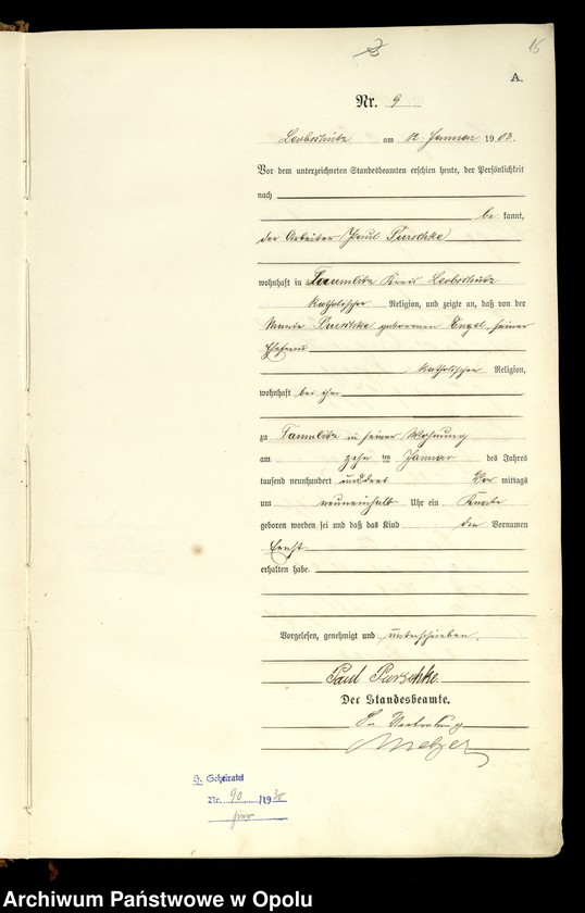 image.from.unit.number "Geburts-Register (Haupt-Register) 1903 (Głubczyce)"