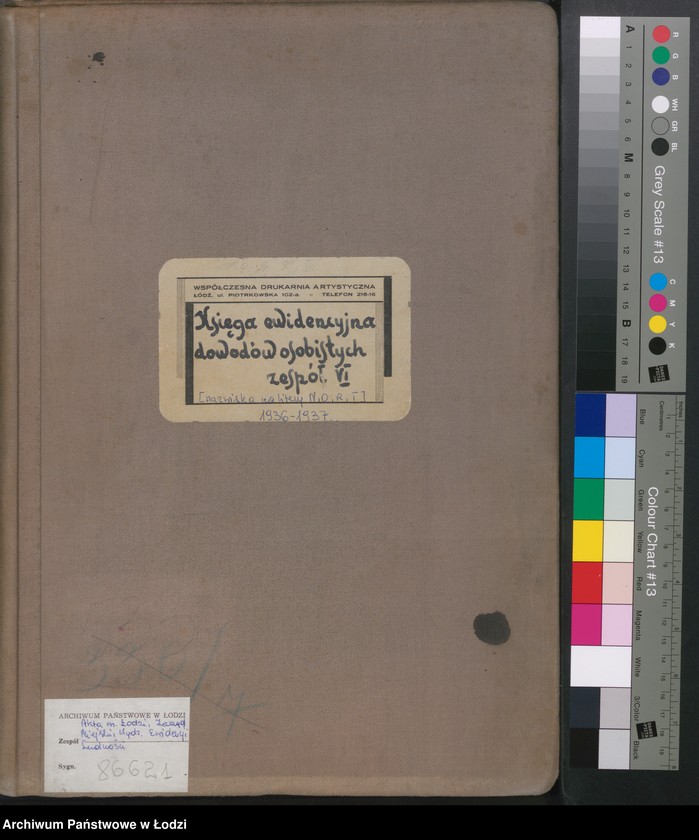 image.from.unit.number "Ewidencja dowodów osobistych wydanych przez Zarząd Miejski w Łodzi, zespół nr 6 [- nazwiska na litery N, O, R, T]"