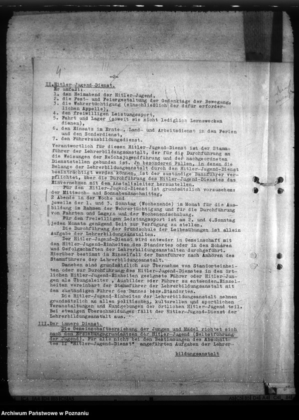 Obraz 8 z jednostki "Zusammenarbeit von Schule und Hitlerjugend. Lehrerbildungsanstalten. Verschulung aus dem Landjahr"