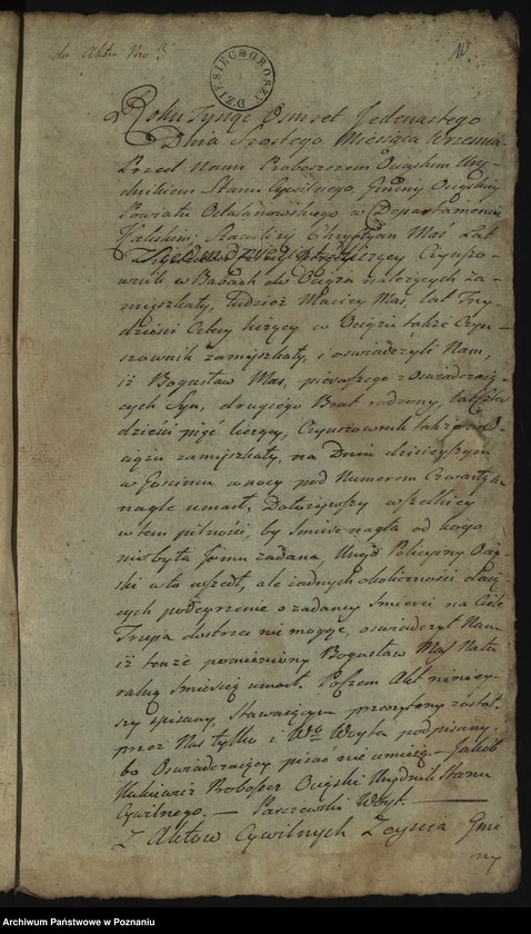 image.from.team "Akta stanu cywilnego Parafii Rzymskokatolickiej Ociąż (pow. ostrowski)"