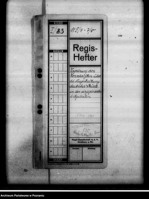 Obraz 4 z jednostki "Verordnung von Vorschriften über die Neugestaltung deutscher Städte in den eingegliederten Ostgebieten"