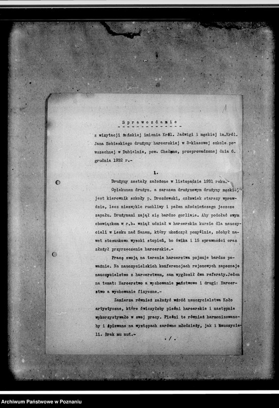 Obraz 4 z jednostki "Sprawozdania z wizytacji drużyn"