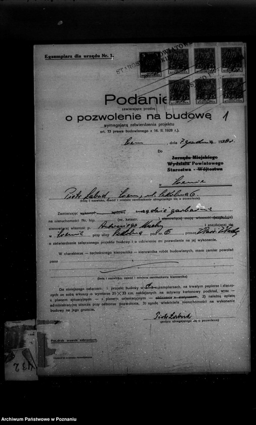 image.from.unit.number "/Projekt urządzenia zakładu przemysłowego /garbarni/ P. Labuda w Śremie/"