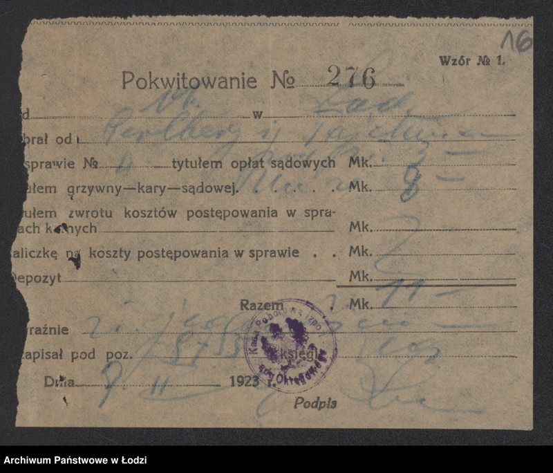 Obraz 18 z jednostki "R.Perlberg i H.Tajchman- kupno i sprzedaż towarów manufakturowych"