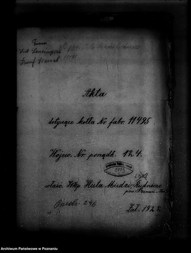 Obraz 4 z jednostki "Wielkopolska Huta Miedzi Rudnicze powiat poznański nr woj 124"