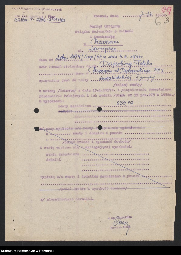 Obraz 19 z jednostki "Życiorysy powstańców wielkopolskich: D - tom l /Dajerling Feliks - Dłużak Jan/."