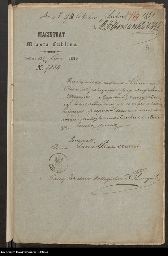 image.from.unit.number "Alegaty do księgi urodzeń, małżeństw i zgonów z 1849 r."